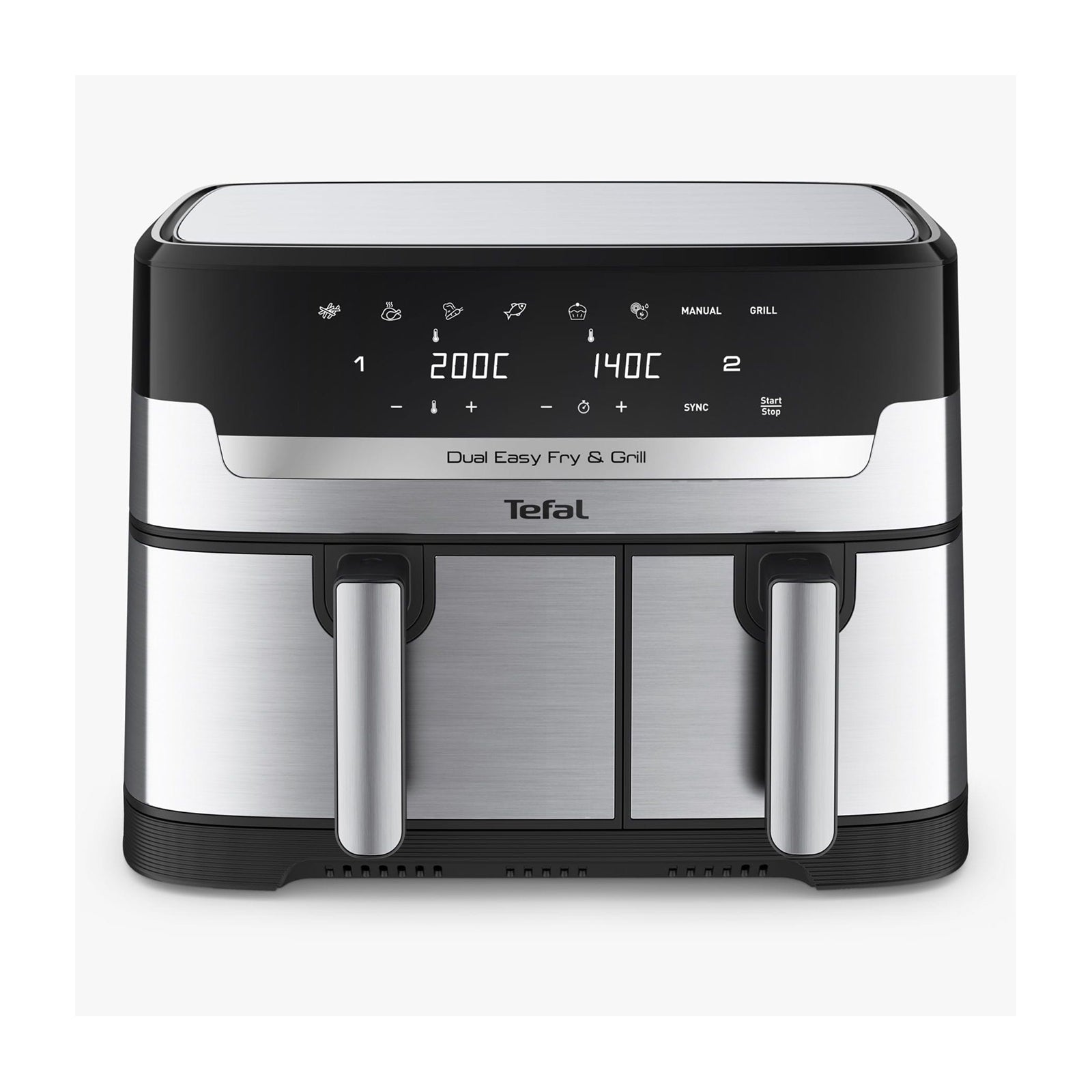 Tefal , Easy Fry Dual Zone Air Fryer 8.3L Stainless Steel TEFAL
